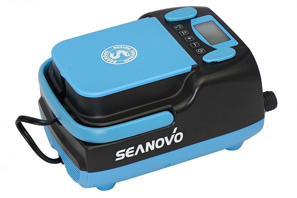 Насос аккумуляторный двухступенчатый НТ-999 Seanovo для лодок ПВХ (0.34-1.38 атм)