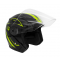 Шлем KIOSHI 516 Solid Открытый со стеклом и очками (черный/желтый L)