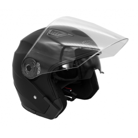 Шлем KIOSHI 526 Solid Открытый со стеклом и очками (черный матовый S)