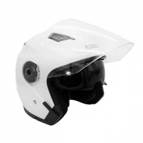 Шлем KIOSHI 516 Solid Открытый со стеклом и очками (белый M)