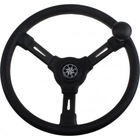 Рулевое колесо RIVIERA черный обод и спыцы д: 350мм со спинером